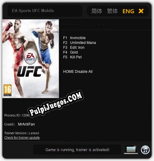 EA Sports UFC Mobile: Cheats, Trainer +5 [MrAntiFan]