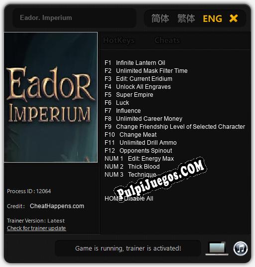 Eador. Imperium: Treinador (V1.0.48)