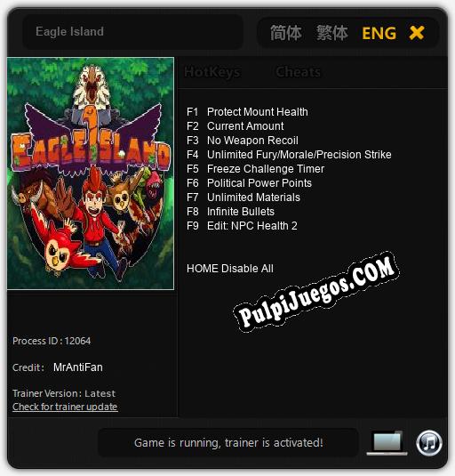 Entrenador liberado a Eagle Island [v1.0.7]