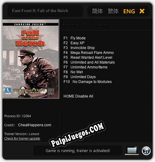 Entrenador liberado a East Front II: Fall of the Reich [v1.0.2]