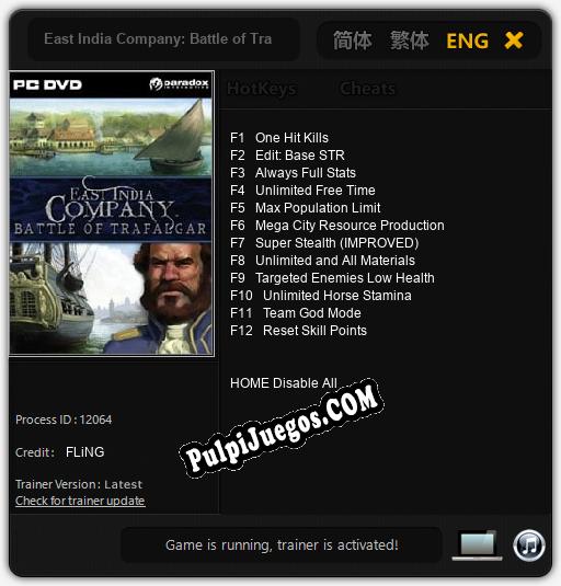 East India Company: Battle of Trafalgar: Treinador (V1.0.14)