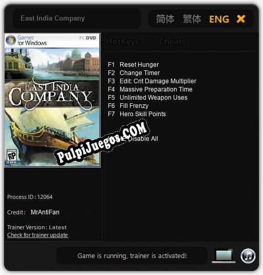 East India Company: Cheats, Trainer +7 [MrAntiFan]