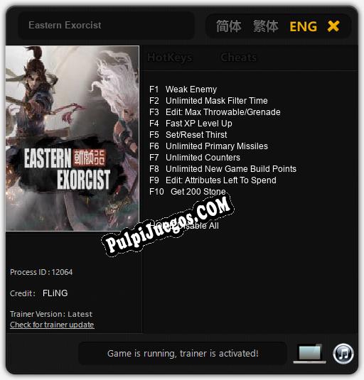 Entrenador liberado a Eastern Exorcist [v1.0.7]