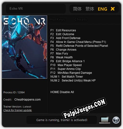 Echo VR: Cheats, Trainer +14 [CheatHappens.com]