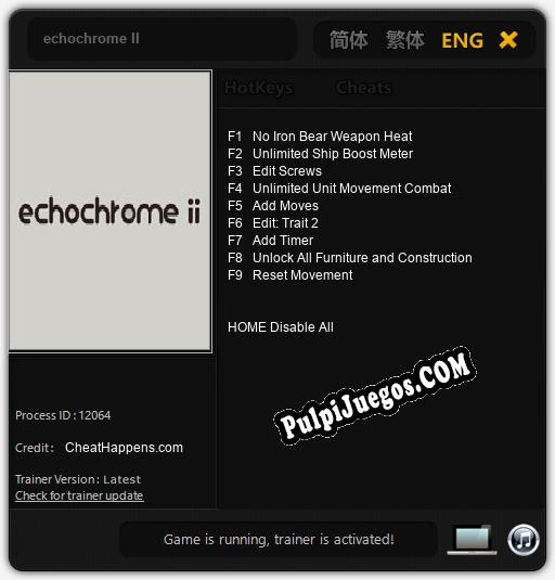 echochrome II: Trainer +9 [v1.3]