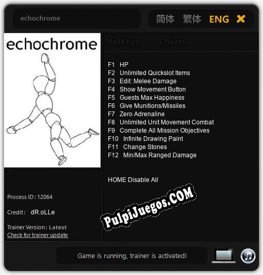 Entrenador liberado a echochrome [v1.0.3]