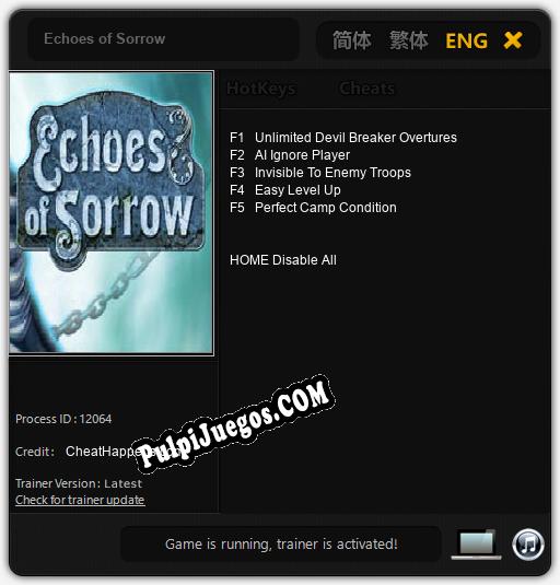 Echoes of Sorrow: Cheats, Trainer +5 [CheatHappens.com]