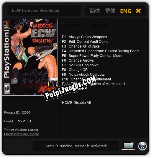 Entrenador liberado a ECW Hardcore Revolution [v1.0.7]