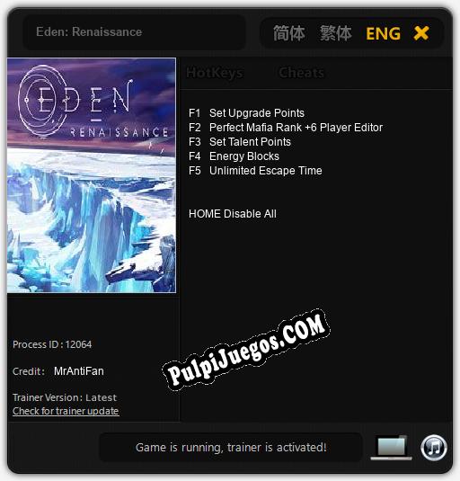 Eden: Renaissance: Cheats, Trainer +5 [MrAntiFan]