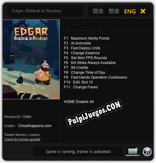 Entrenador liberado a Edgar: Bokbok in Boulzac [v1.0.5]