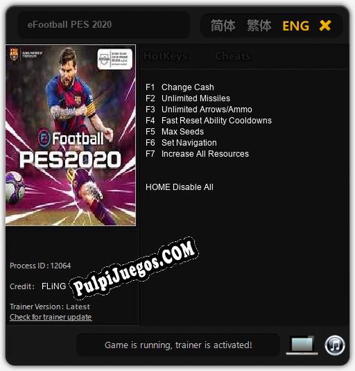 eFootball PES 2020: Trainer +7 [v1.1]