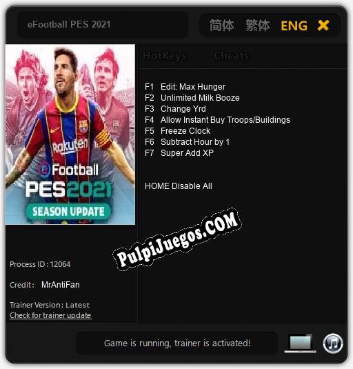 eFootball PES 2021: Cheats, Trainer +7 [MrAntiFan]