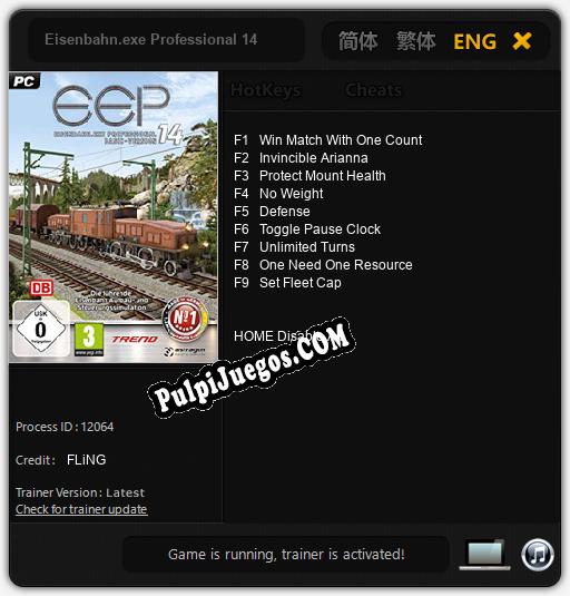 Eisenbahn.exe Professional 14: Cheats, Trainer +9 [FLiNG]