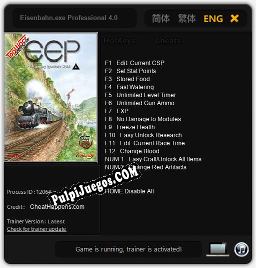 Eisenbahn.exe Professional 4.0: Trainer +14 [v1.5]