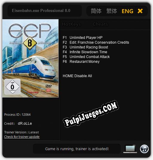 Eisenbahn.exe Professional 8.0: Trainer +6 [v1.6]