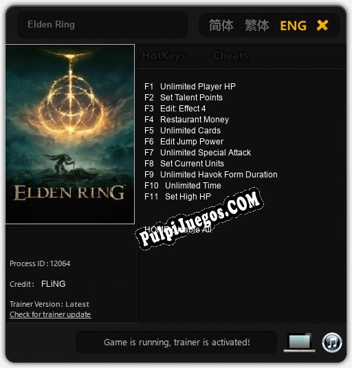 Entrenador liberado a Elden Ring [v1.0.1]