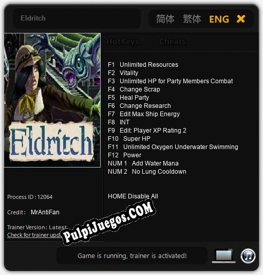 Entrenador liberado a Eldritch [v1.0.4]