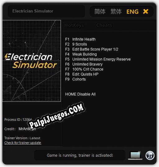 Electrician Simulator: Cheats, Trainer +9 [MrAntiFan]