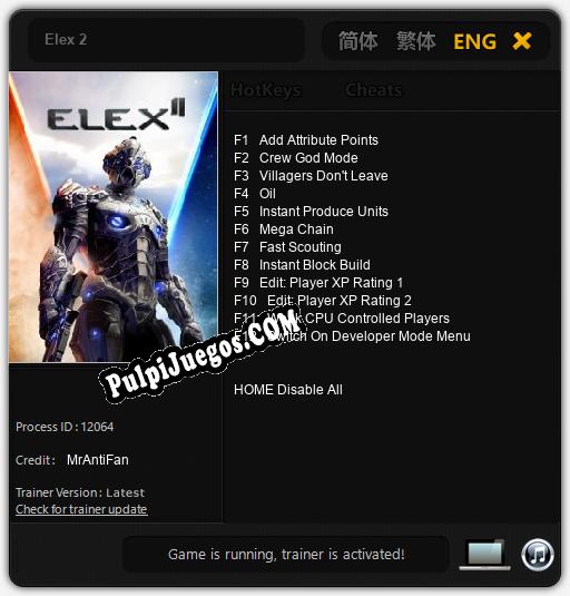 Elex 2: Cheats, Trainer +12 [MrAntiFan]