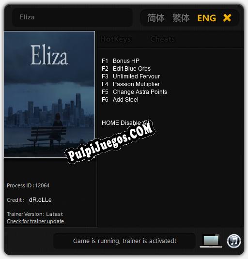 Entrenador liberado a Eliza [v1.0.4]