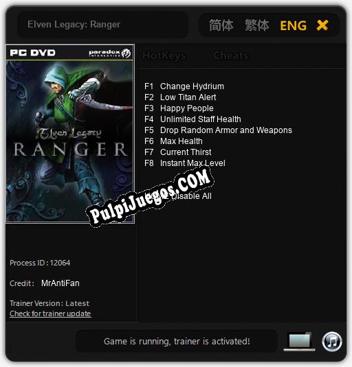 Entrenador liberado a Elven Legacy: Ranger [v1.0.8]