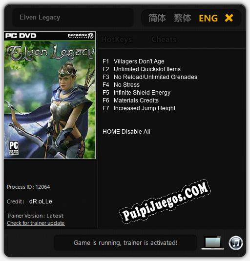 Elven Legacy: Cheats, Trainer +7 [dR.oLLe]