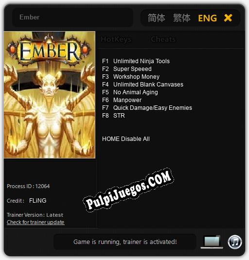 Ember: Trainer +8 [v1.4]