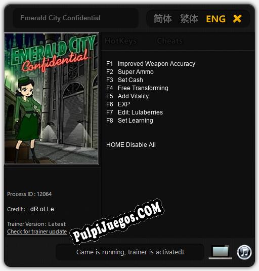 Entrenador liberado a Emerald City Confidential [v1.0.4]