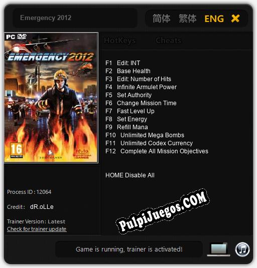 Emergency 2012: Trainer +12 [v1.2]