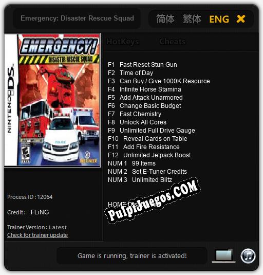 Entrenador liberado a Emergency: Disaster Rescue Squad [v1.0.8]