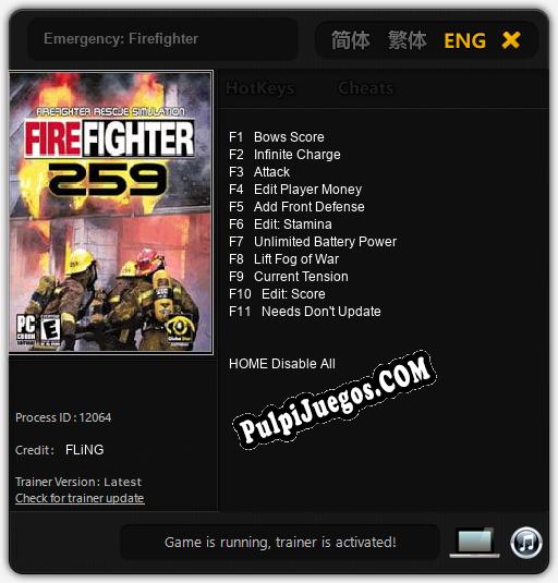 Emergency: Firefighter: Treinador (V1.0.67)