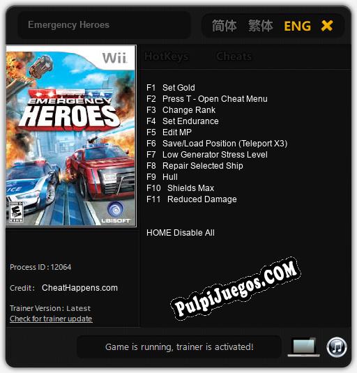 Entrenador liberado a Emergency Heroes [v1.0.8]