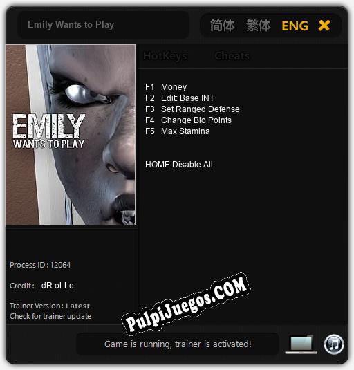 Entrenador liberado a Emily Wants to Play [v1.0.8]