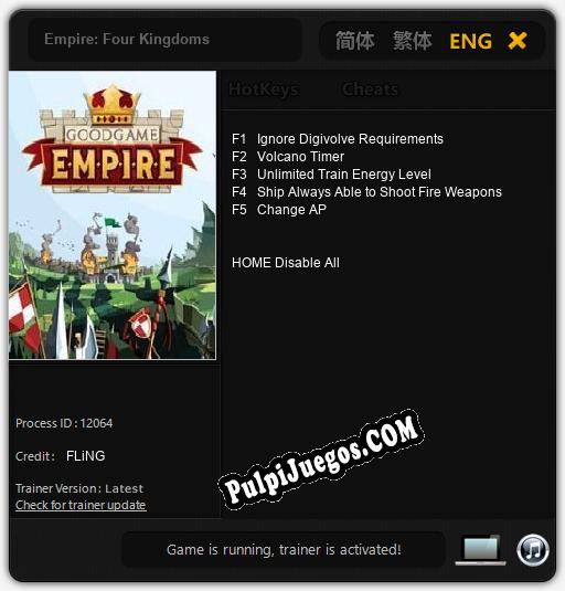 Empire: Four Kingdoms: Trainer +5 [v1.6]