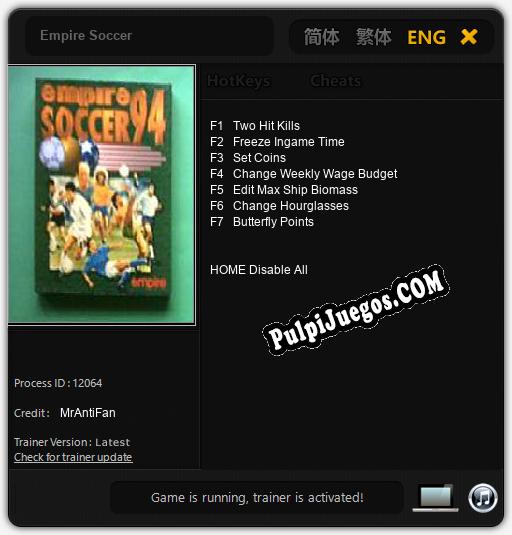 Empire Soccer: Cheats, Trainer +7 [MrAntiFan]