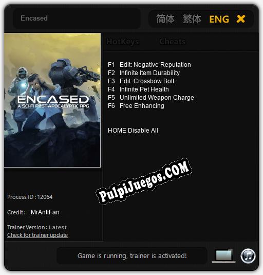 Encased: Cheats, Trainer +6 [MrAntiFan]