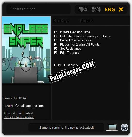 Endless Sniper: Trainer +6 [v1.1]