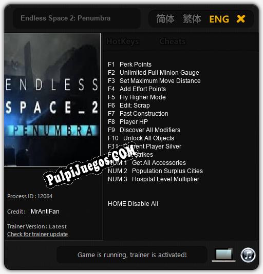 Endless Space 2: Penumbra: Cheats, Trainer +15 [MrAntiFan]