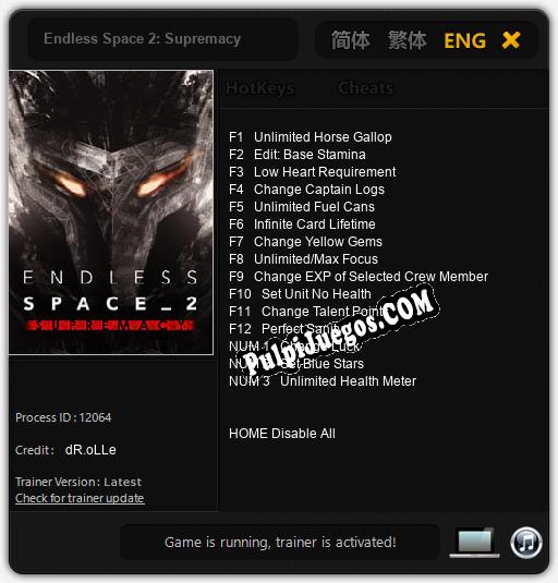 Endless Space 2: Supremacy: Trainer +15 [v1.1]