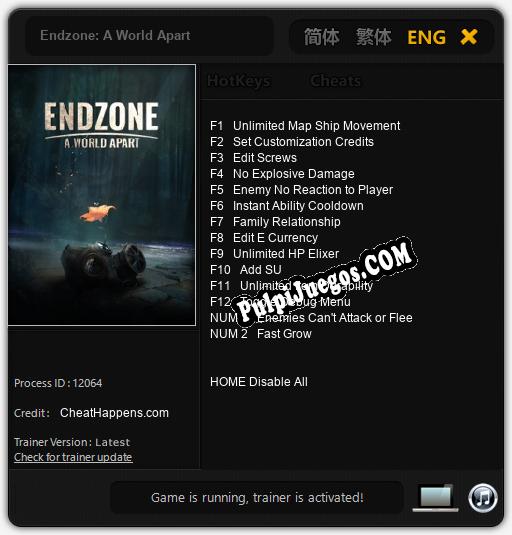 Endzone: A World Apart: Treinador (V1.0.20)