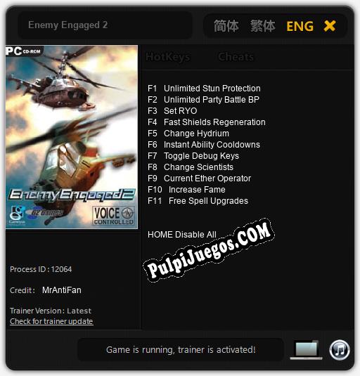 Enemy Engaged 2: Cheats, Trainer +11 [MrAntiFan]