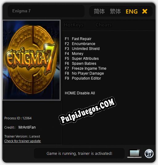 Enigma 7: Treinador (V1.0.68)