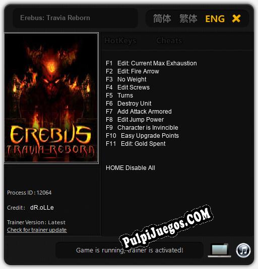 Erebus: Travia Reborn: Cheats, Trainer +11 [dR.oLLe]