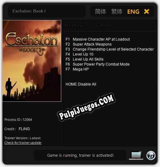 Entrenador liberado a Eschalon: Book I [v1.0.2]