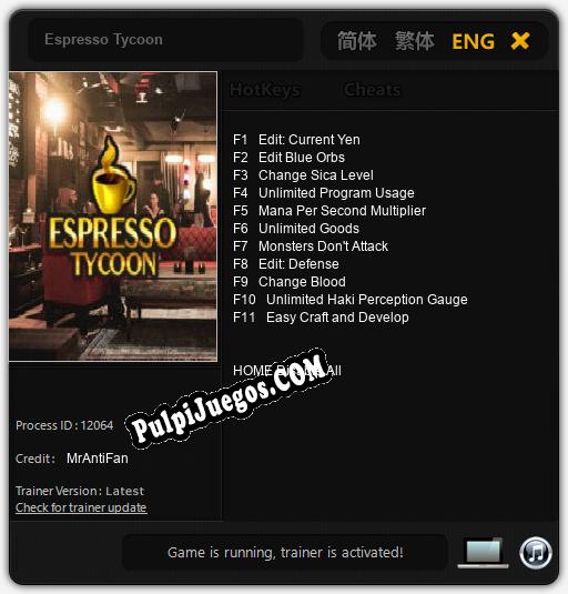 Entrenador liberado a Espresso Tycoon [v1.0.7]