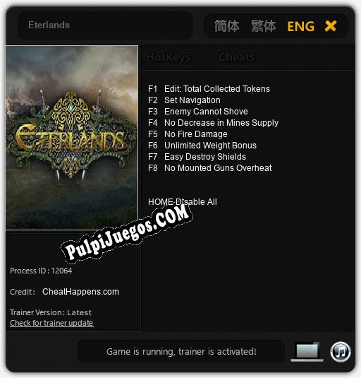 Eterlands: Cheats, Trainer +8 [CheatHappens.com]