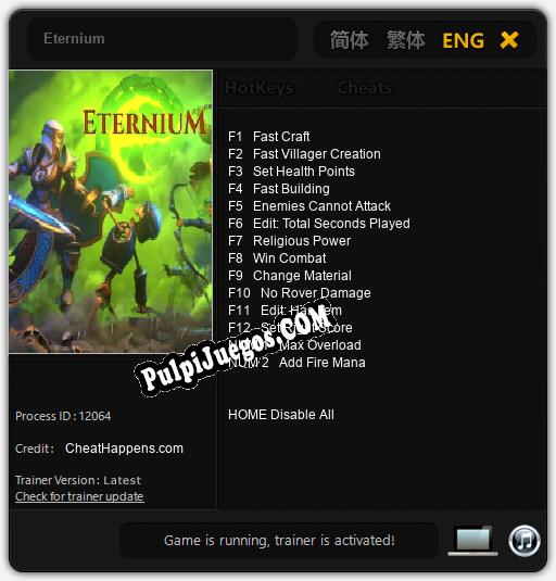 Eternium: Treinador (V1.0.49)