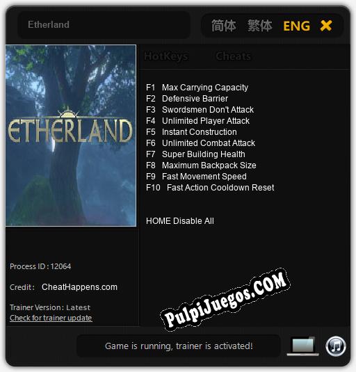 Etherland: Trainer +10 [v1.8]