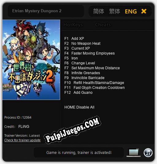 Entrenador liberado a Etrian Mystery Dungeon 2 [v1.0.9]