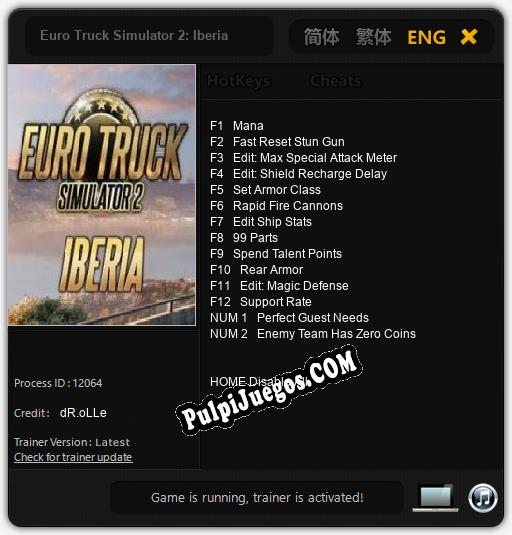 Entrenador liberado a Euro Truck Simulator 2: Iberia [v1.0.4]